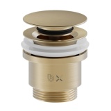 Cut out image of the Britton Brushed Brass Universal Click Clack Basin Waste